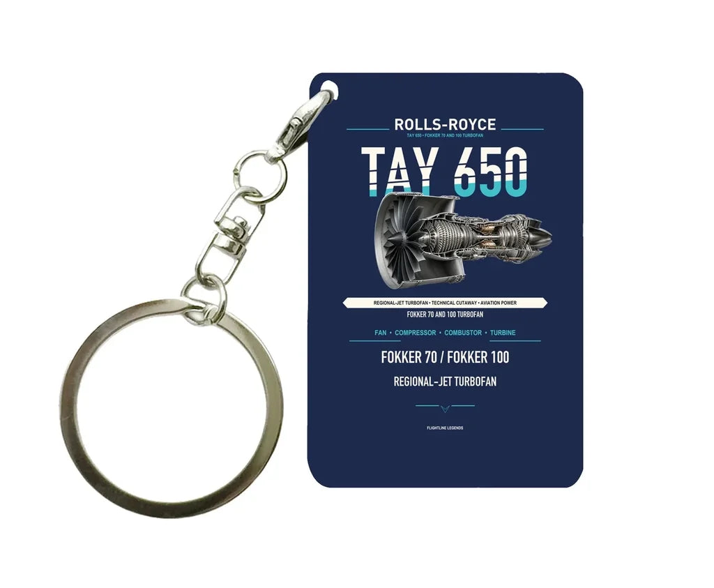 TAY 650 Key Chain design on navy blue key chain