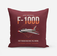 Thumbnail for F-100D Super Sabre design on dark red pillow
