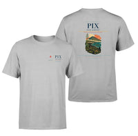 Thumbnail for Pico Airport (PIX) design printed on light gray double-side t-shirt