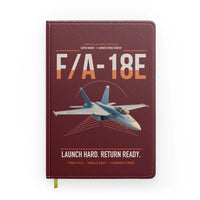 Thumbnail for F-A-18E Super Hornet design on dark red notebook
