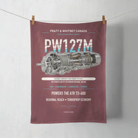 Thumbnail for PW127M design on dark red towel