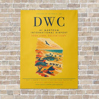 Thumbnail for Al Maktoum International Airport DWC vertical canvas print - no frame - yellow background