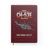 Thumbnail for Sikorsky CH-53E Super Stallion design on dark red notebook