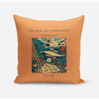 Thumbnail for VINTAGE G4326 - The Silk And Bamboo Test - Designed Pillows design on orange
