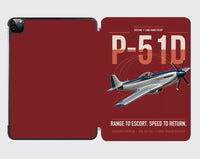 Thumbnail for P-51D Mustang design on dark red ipad tablet case