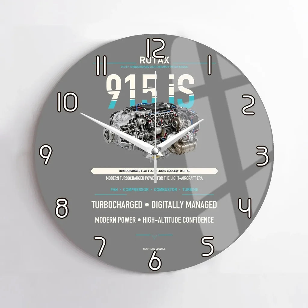 915 iS design on gray no frame wall clock