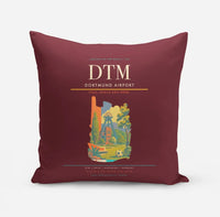 Thumbnail for Dortmund Airport (DTM) design on dark red pillow