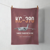 Thumbnail for Embraer KC-390 Millennium design on dark red towel