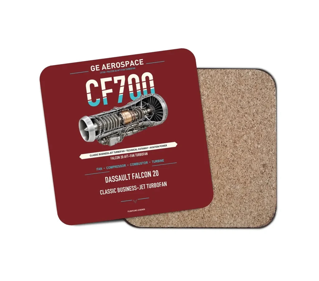 CF700 design on dark red 1 piece coaster