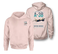 Thumbnail for A-3B Skywarrior design on pink double-side hoodie
