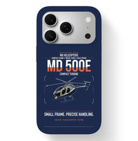 Thumbnail for MD Helicopters MD 500E design on navy blue magsafe iphone case, for iPhone 17 Pro