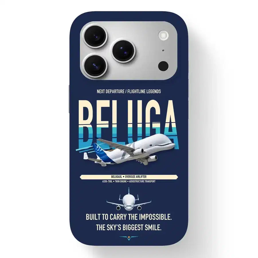 Airbus BelugaXL Case design on navy blue iphone case