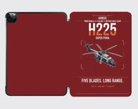 Thumbnail for Airbus H225 design on dark red ipad tablet case