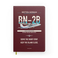 Thumbnail for Britten-Norman BN-2B-26 Islander design on dark red notebook