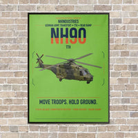 Thumbnail for NHIndustries NH90 TTH vertical canvas print - framed - light green background