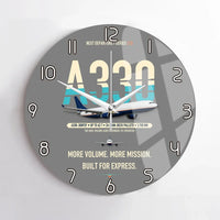 Thumbnail for Airbus A330-300P2F design on gray no frame wall clock