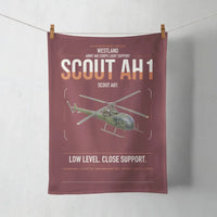 Thumbnail for Westland Scout AH1 design on dark red towel