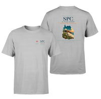 Thumbnail for La Palma Airport (SPC) design printed on light gray double-side t-shirt
