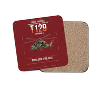 Thumbnail for Turkish Aerospace T129 ATAK Phase 2 design on dark red 1 piece coaster