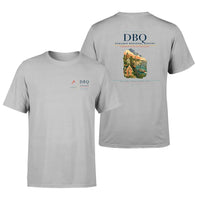Thumbnail for Dubuque Regional Airport (DBQ) design printed on light gray double-side t-shirt