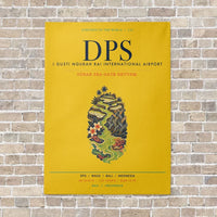 Thumbnail for I Gusti Ngurah Rai International Airport Bali DPS vertical canvas print - no frame - yellow background