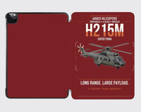 Thumbnail for Airbus H215M design on dark red ipad tablet case