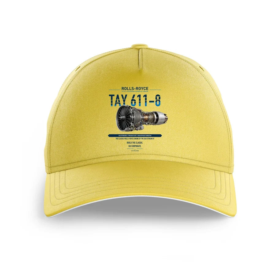 TAY 611-8 design on yellow printed hat