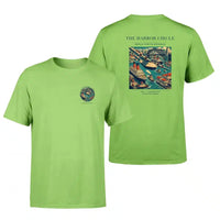 Thumbnail for VINTAGE G4059 - The Harbor Circle - Double-Side T-Shirt design on lightgreen double side t shirt