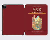 Thumbnail for Strasbourg Airport (SXB) design on dark red ipad tablet case