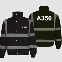 Thumbnail for A350 Flat Text Designed Reflective Winter Jackets - view 12
