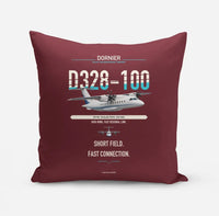 Thumbnail for Dornier D328-100 design on dark red pillow