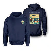 Thumbnail for VINTAGE G4523 - The Snow Clearance Crew - Double-Side Hoodie design on navyblue double side