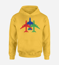 Thumbnail for Colourful 3 Airplanes Hoodie - view 15