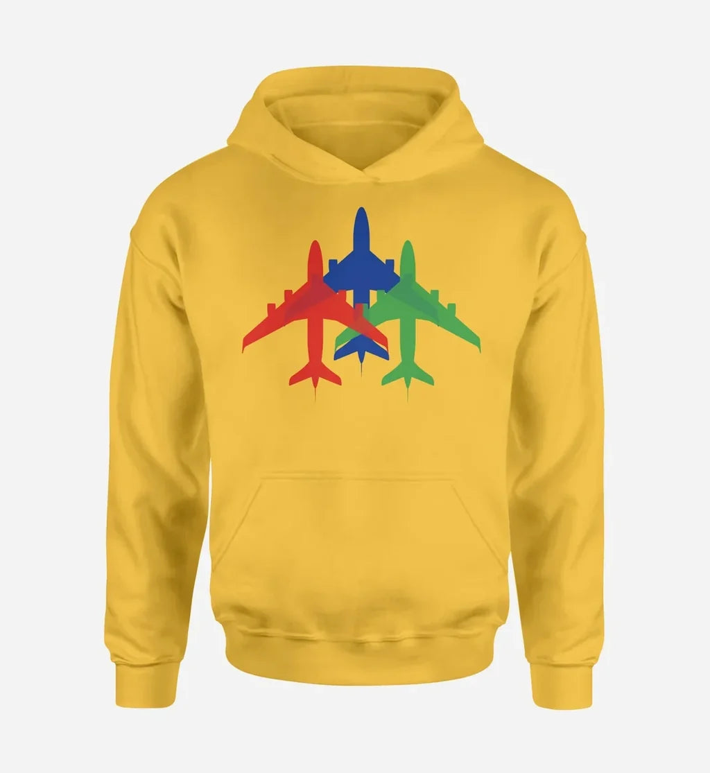 Colourful 3 Airplanes Hoodie - view 15