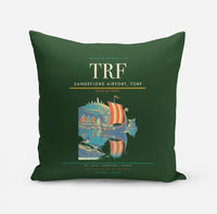 Thumbnail for Sandefjord Airport, Torp (TRF) design on dark green pillow