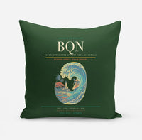 Thumbnail for Rafael Hernández Airport (BQN) design on dark green pillow
