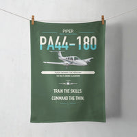 Thumbnail for Piper PA-44-180 Seminole design on dark green towel