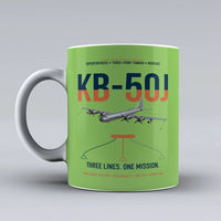 Thumbnail for KB-50J Superfortress design on light green ceramic mug, double-side print