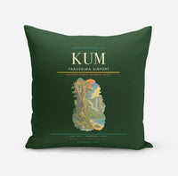 Thumbnail for Yakushima Airport (KUM) design on dark green pillow
