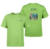 Thumbnail for Kristiansand Airport, Kjevik (KRS) design printed on light green double-side t-shirt