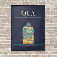Thumbnail for Thomas Sankara International Airport OUA — Ouagadougou vertical canvas print - framed - navy blue background