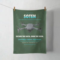 Thumbnail for ACSL SOTEN design on dark green towel