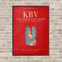 Thumbnail for Krabi International Airport KBV - Canvas Framed - Red