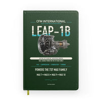 Thumbnail for CFM LEAP-1B design on dark green notebook