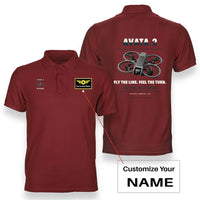 Thumbnail for DJI Avata 2 design on red polo with custom name badge