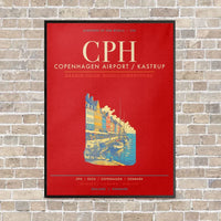 Thumbnail for Copenhagen Airport Kastrup CPH - Canvas Framed - Red