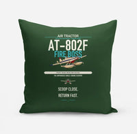 Thumbnail for Air Tractor AT-802F Fire Boss design on dark green pillow