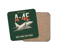 Thumbnail for A-4E Skyhawk design on dark green 1 piece coaster