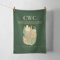 Thumbnail for Chernivtsi International Airport (CWC) design on dark green towel