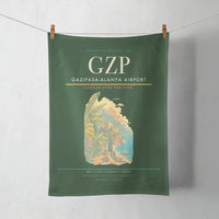 Thumbnail for Gazipasa-Alanya Airport (GZP) design on dark green towel